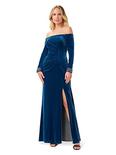 Velvet Off The Shoulder Gown H872824