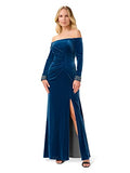 Velvet Off The Shoulder Gown H872824