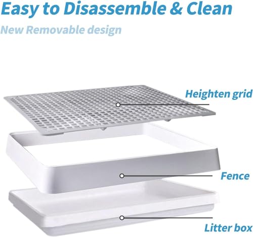Rabbit Large Litter Box with Toilet Tray, 15x12x3 Inches R185