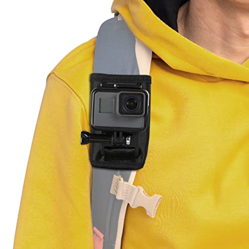 Shoulder Strap Mount for GoPro Hero 7 6 5 4 3+ with 360 Degree Rotary Hook A332