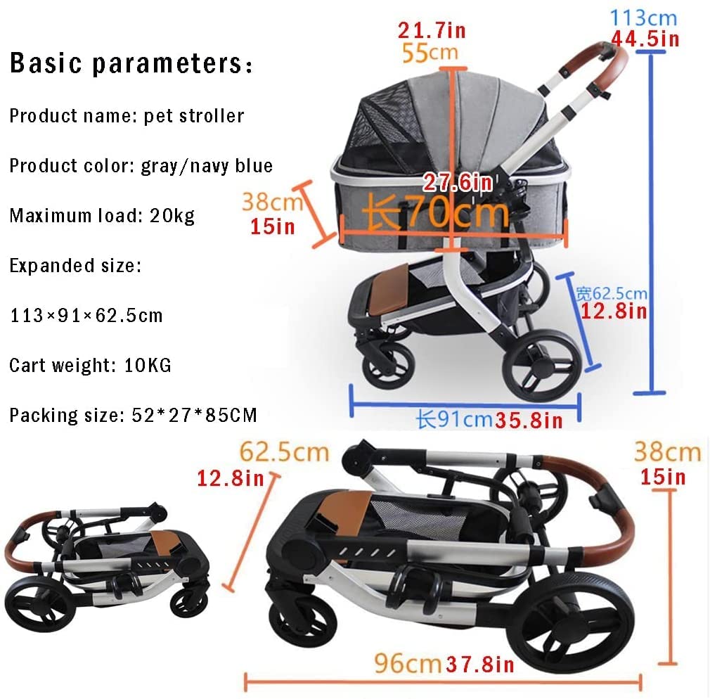 Grey Pet Stroller H24412