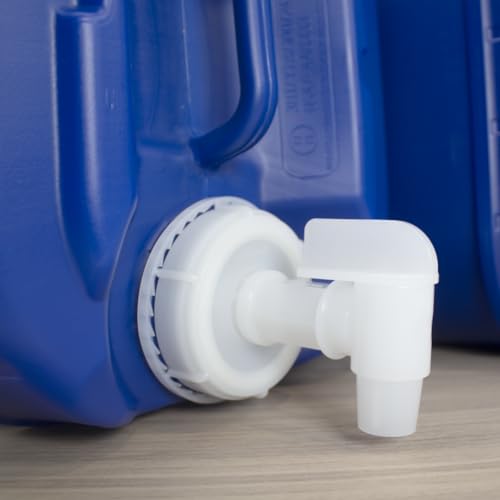 5-Gallon Stackable Water Storage Containers with Lids + Spigot, 20 Gallon (4 Tanks) A4827
