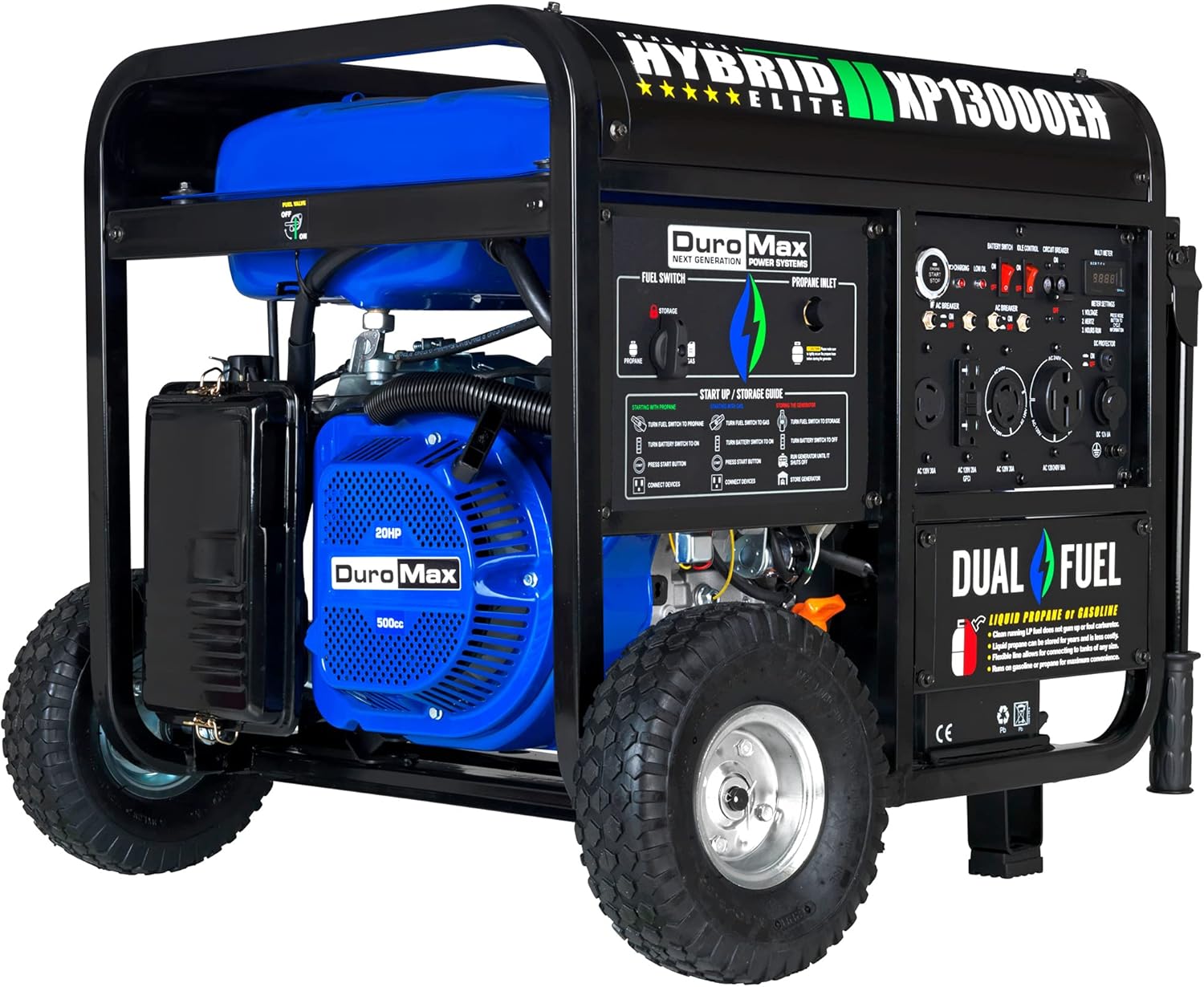 Dual Fuel Portable Generator 10000 Watt Electric Start Y754896