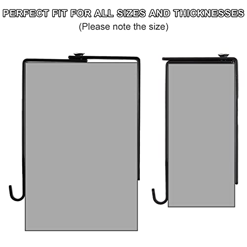 12 Pcs Adjustable Metal Cubicle Hanger Set (Black) J24360