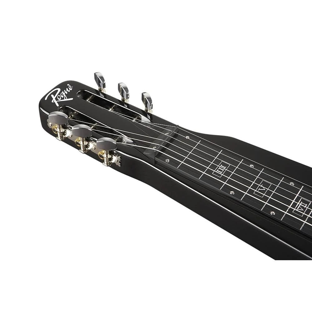 Metallic Black Lap Steel Guitar with Stand and Gig Bag I35113