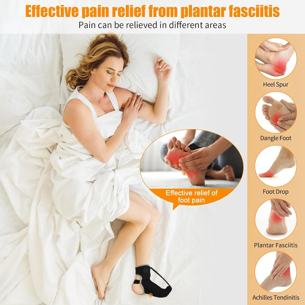 Black Plantar Fasciitis Night Splint Brace (Small) Z91236