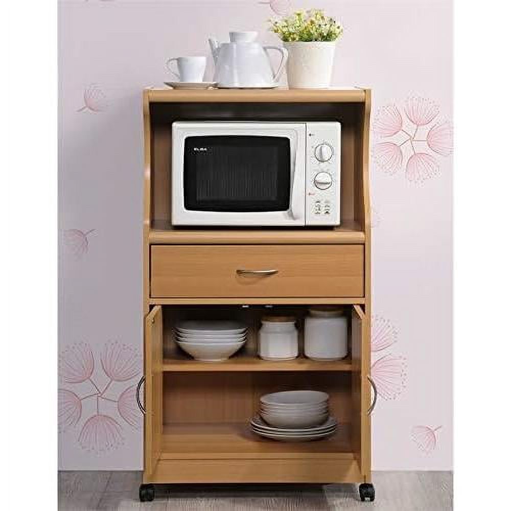 Beech Microwave Kitchen Cart U19585