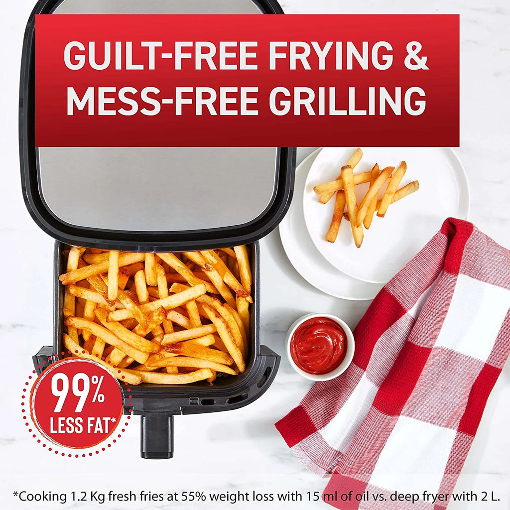 4.4 Qrt Black Air Fryer & Grill Combo L42011