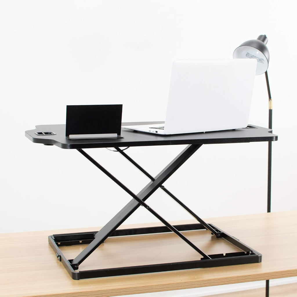 Black 27 inch Adjustable Standing Desk Converter A1988