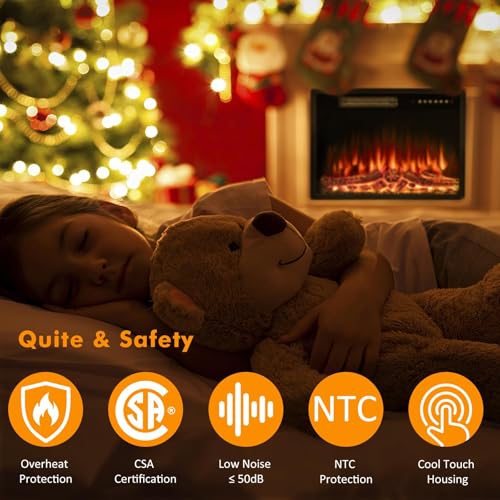 White Fireplace TV Stand with Electric Fireplace R65579