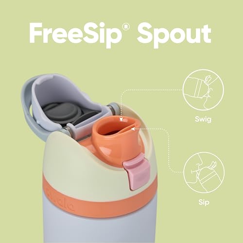 16 oz Stainless Steel Water Bottle with Straw D15218