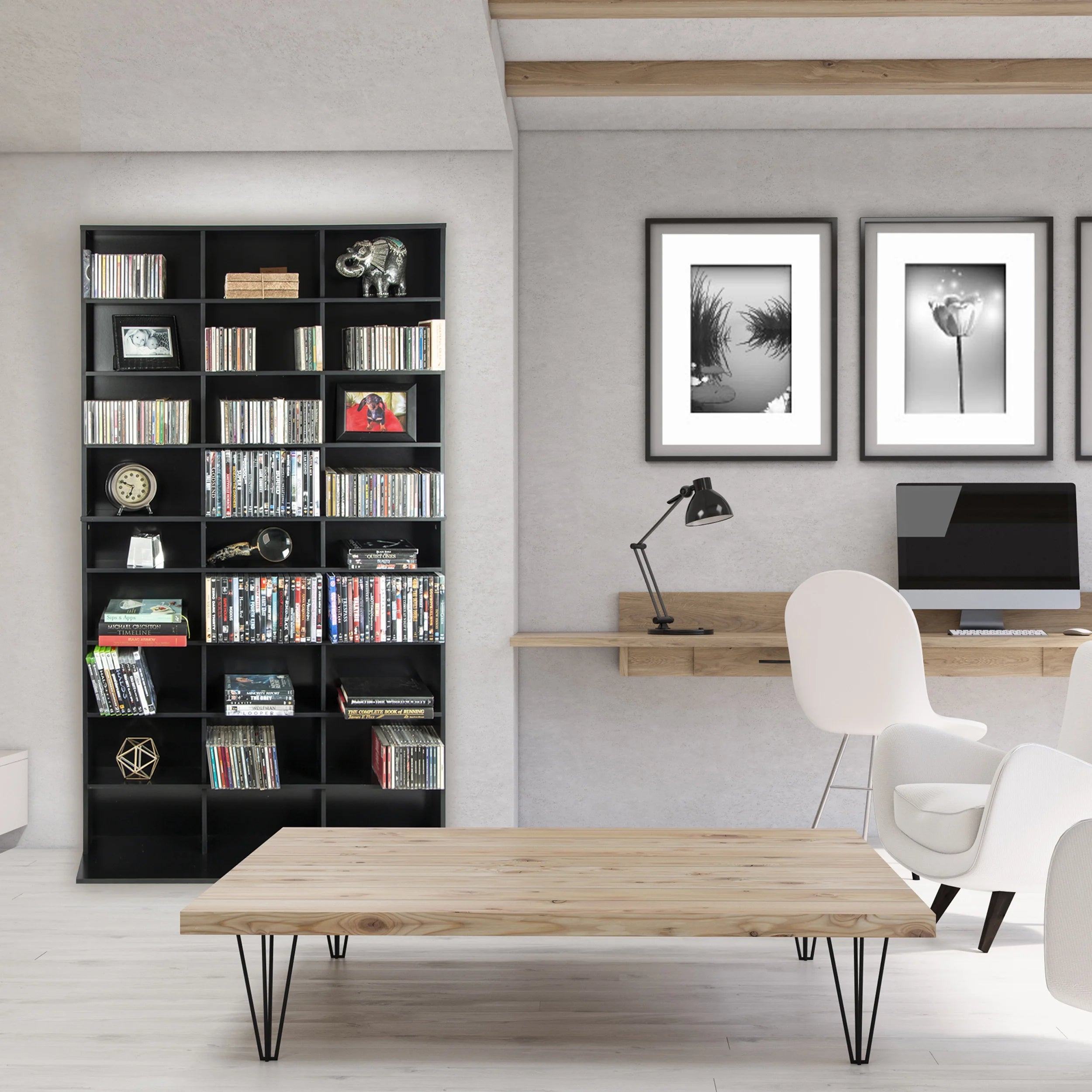Black Media Storage Cabinet XL T7685