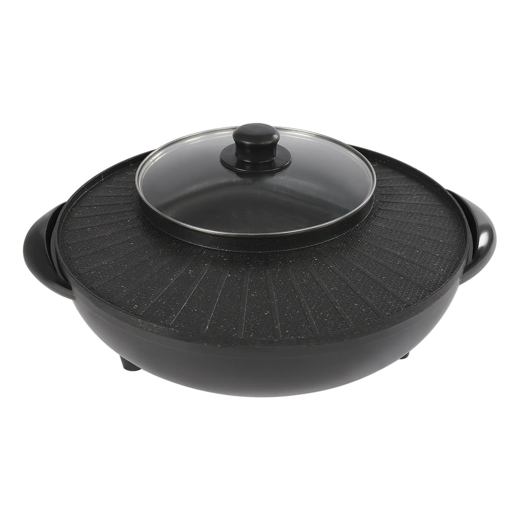 Portable Circular Hotpot Grill Combo Nonstick O955855