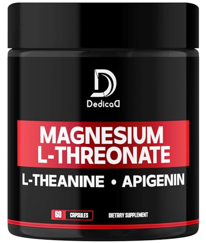 2 Packs 60 Capsules 2250Mg Magnesium L-Threonate with L-Theanine & Apigenin Triple Magnesium Complex Supplement M214974