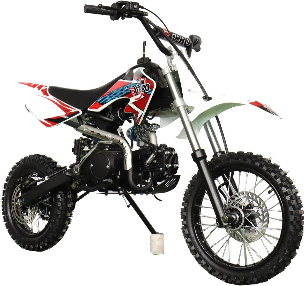125cc Dirt Bike with 4-Speed Semi-Automatic Transmission, 14"/12" Tires A525