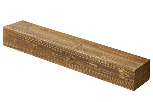 60" Rustic Wood Fireplace Mantel Floating Shelf G15105