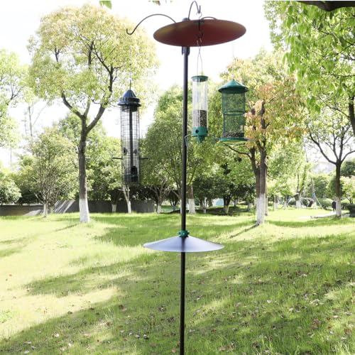 17" Extra Large Black Metal Squirrel Baffle for Bird Feeder Pole X139