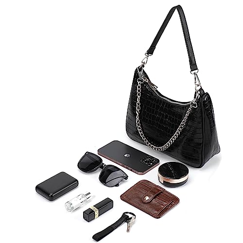 Crocodile Leather Crossbody Bag with Adjustable Straps K660454