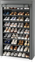 10 Tier Black Non-Woven Shoe Storage Cabinet C342