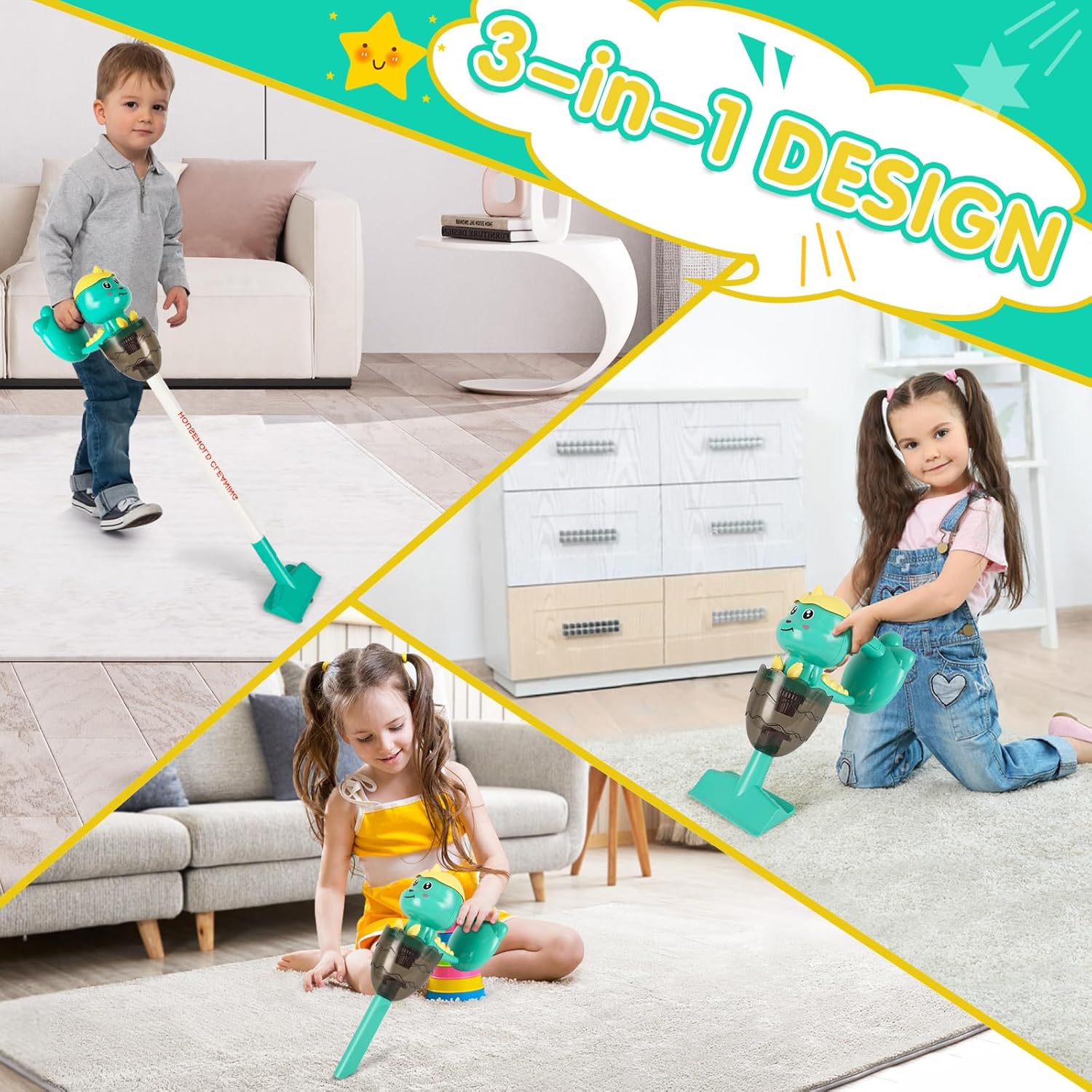 Toy Vacuum Cleaner Set with Light & Music X154