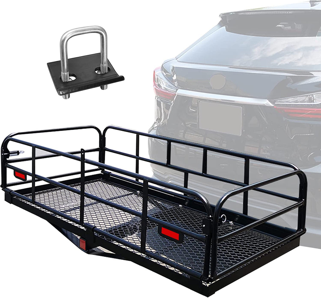 60" x 24" x 14.4" Folding Hitch Mount Cargo Carrier I1346