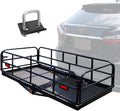 60" x 24" x 14.4" Folding Hitch Mount Cargo Carrier I1346