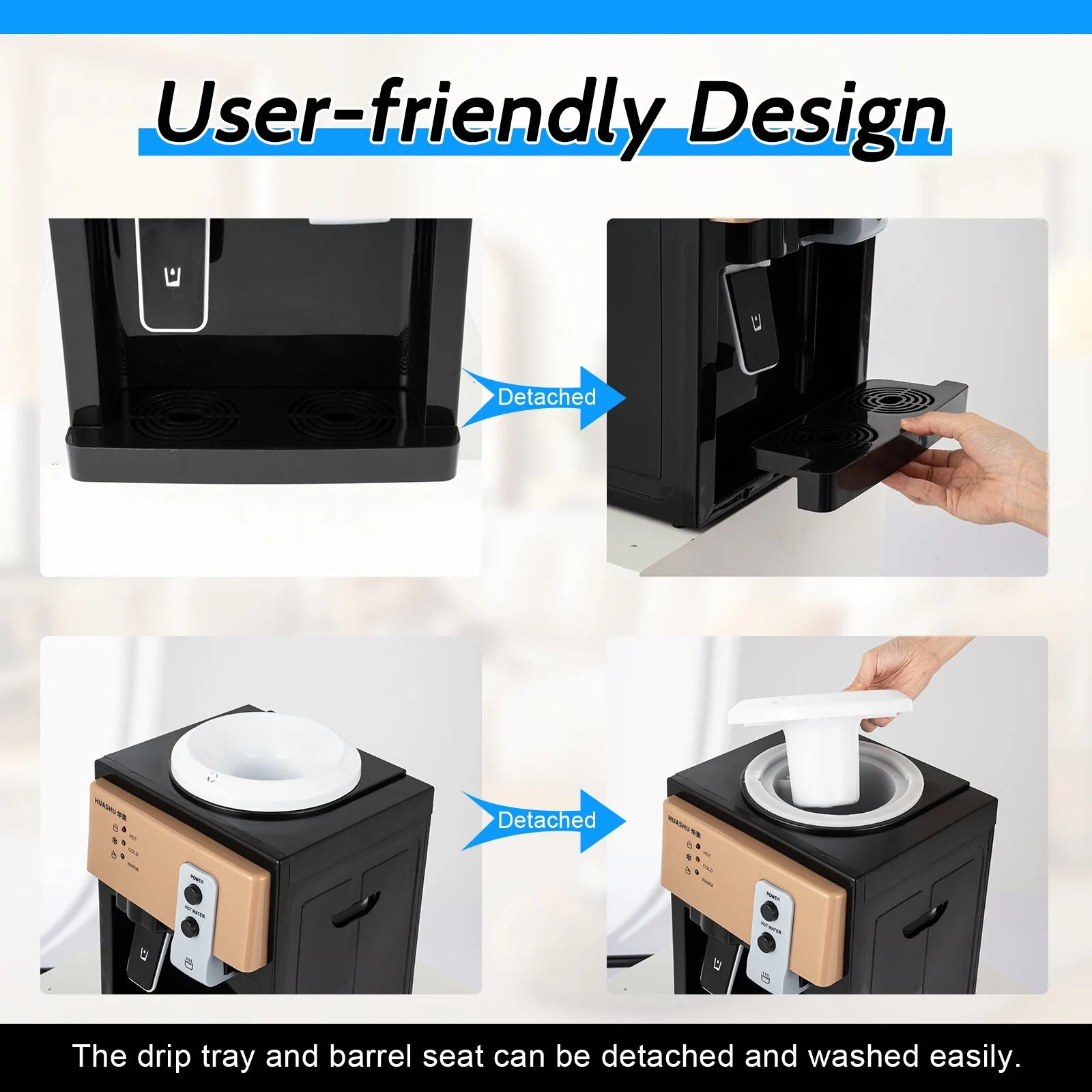 Countertop Water Cooler Dispenser Top Loading Electric Hot and Cold Water Machine W19804