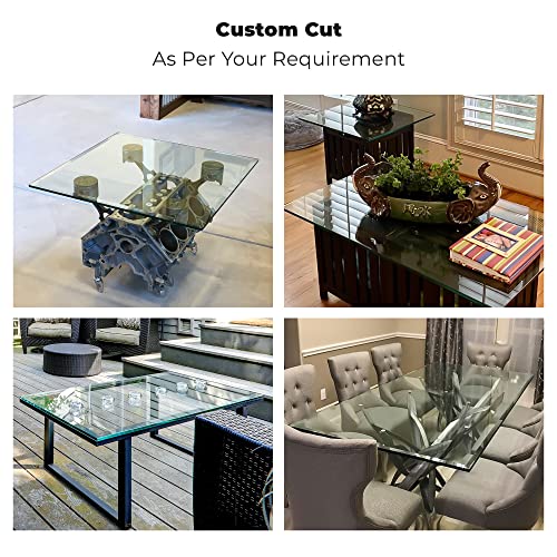 Rectangle Glass Table Top, 36 in x 72 in, Clear I640720