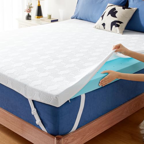 3 Inch Full Gel Memory Foam Mattress Topper with Washable Cover Q829333