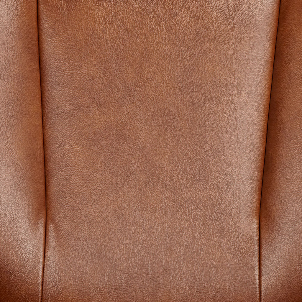 Brown Swivel Faux Leather Recliner Chair X857538