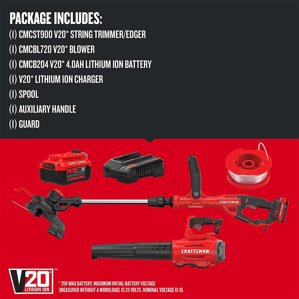 Cordless String Trimmer and Leaf Blower Combo Kit B15903