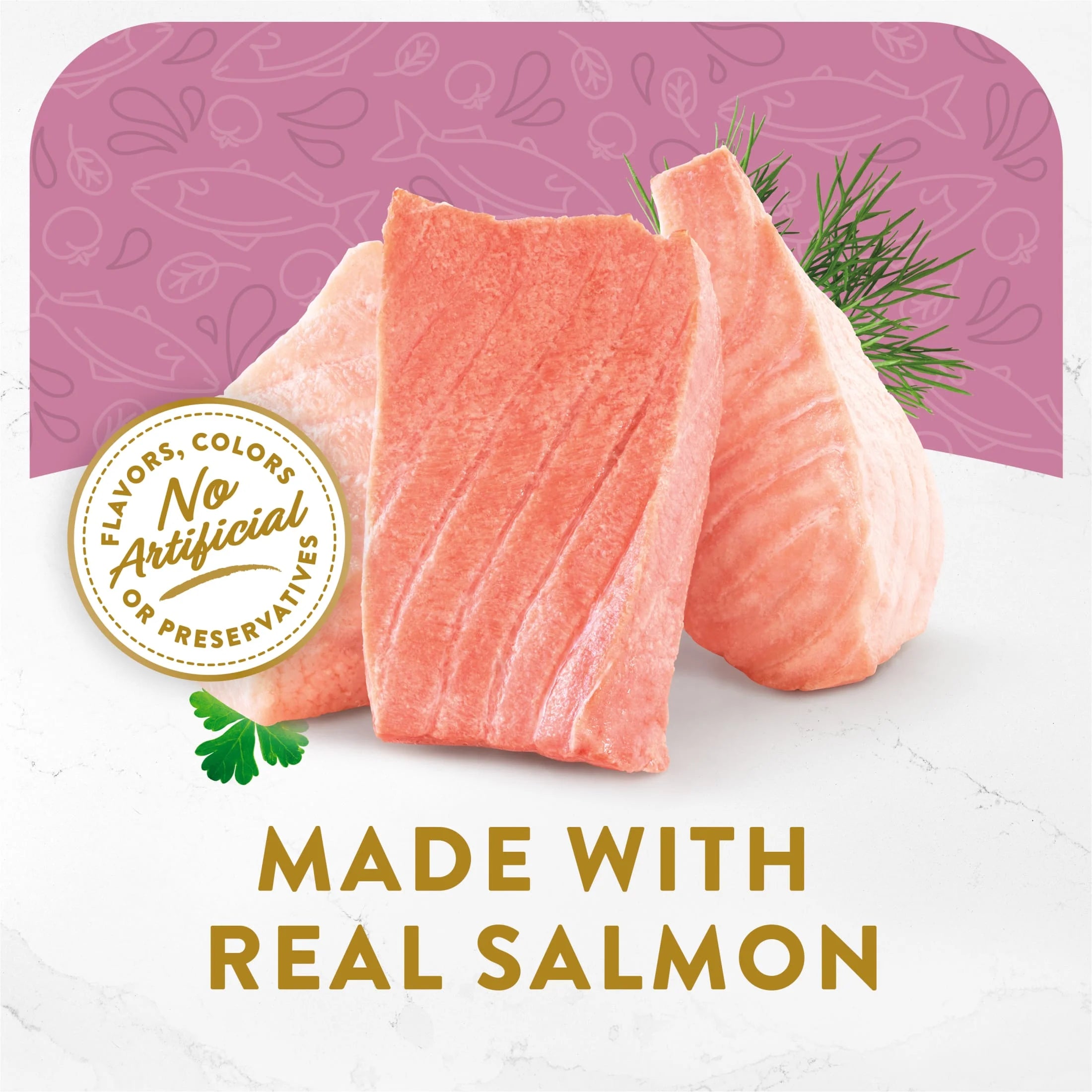 (8 pack) Wet Cat Food, Salmon & Vegetables, 1.4 oz Pouch X459902