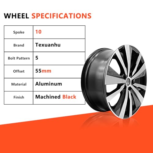 19 inch Machined Black 19x8 inch wheels D7377