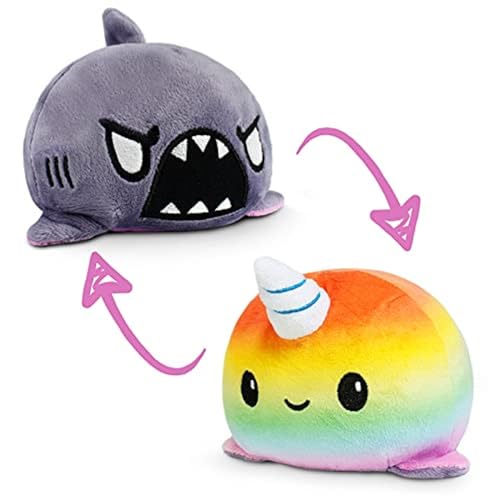 Reversible Narwhal Plushie Pink Blue Q546711
