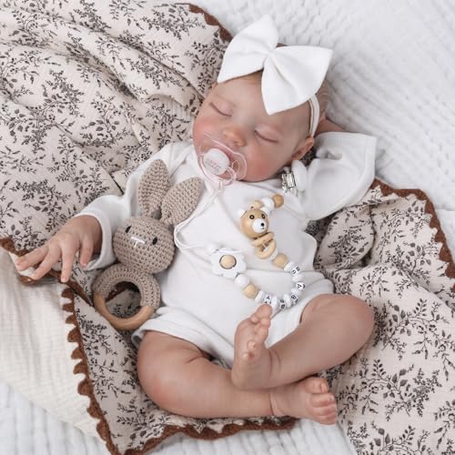 20 Inch Lifelike Newborn Baby Doll with Soft Cloth Body Z897197
