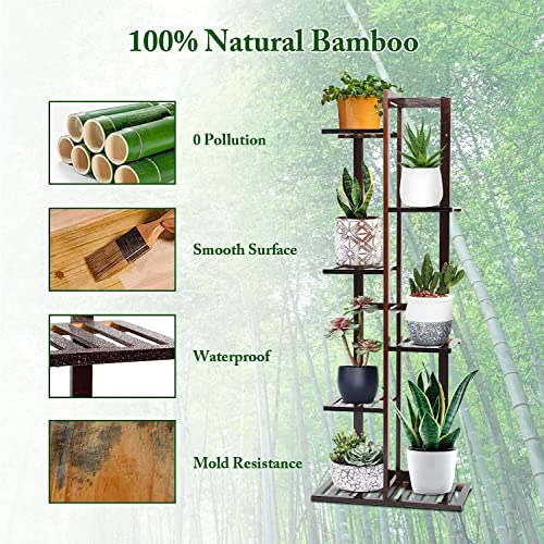 Bamboo 6 Tier Plant Stand U1548