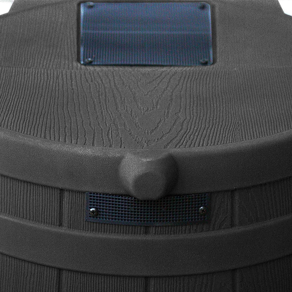 40 Gallon Black Plastic Rain Water Storage Barrel Drum with Brass Spigot (2 Pack) V336330