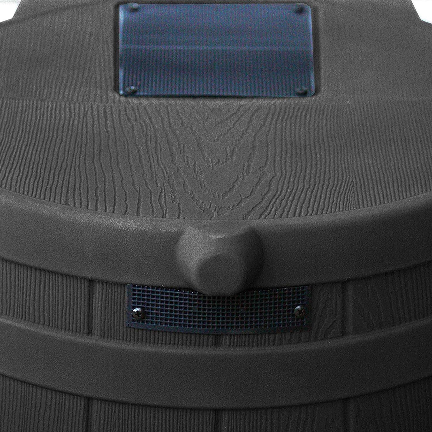 40 Gallon Black Plastic Rain Water Storage Barrel Drum with Brass Spigot (2 Pack) V336330