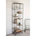 Wood and Metal Shelving Unit E739