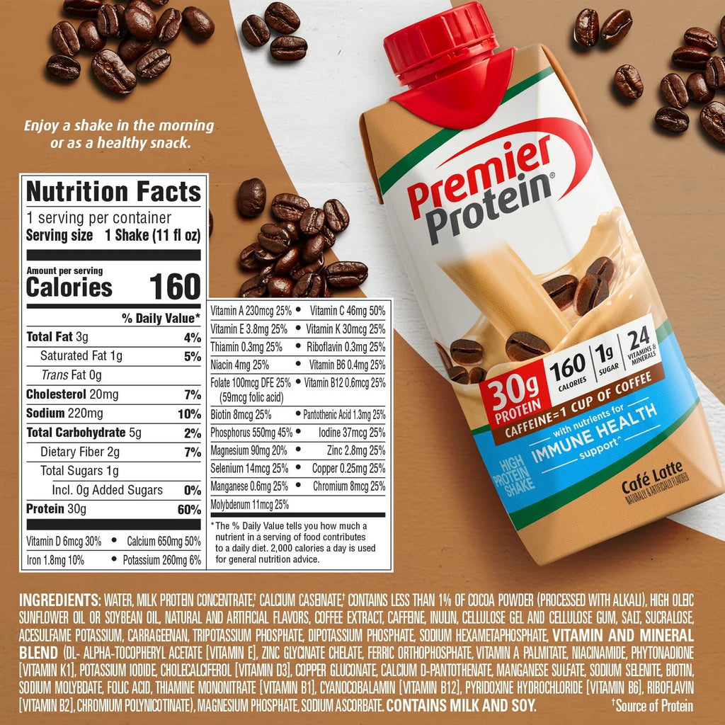 Café Latte 11 fl oz 4 Ct Protein Shake K45504