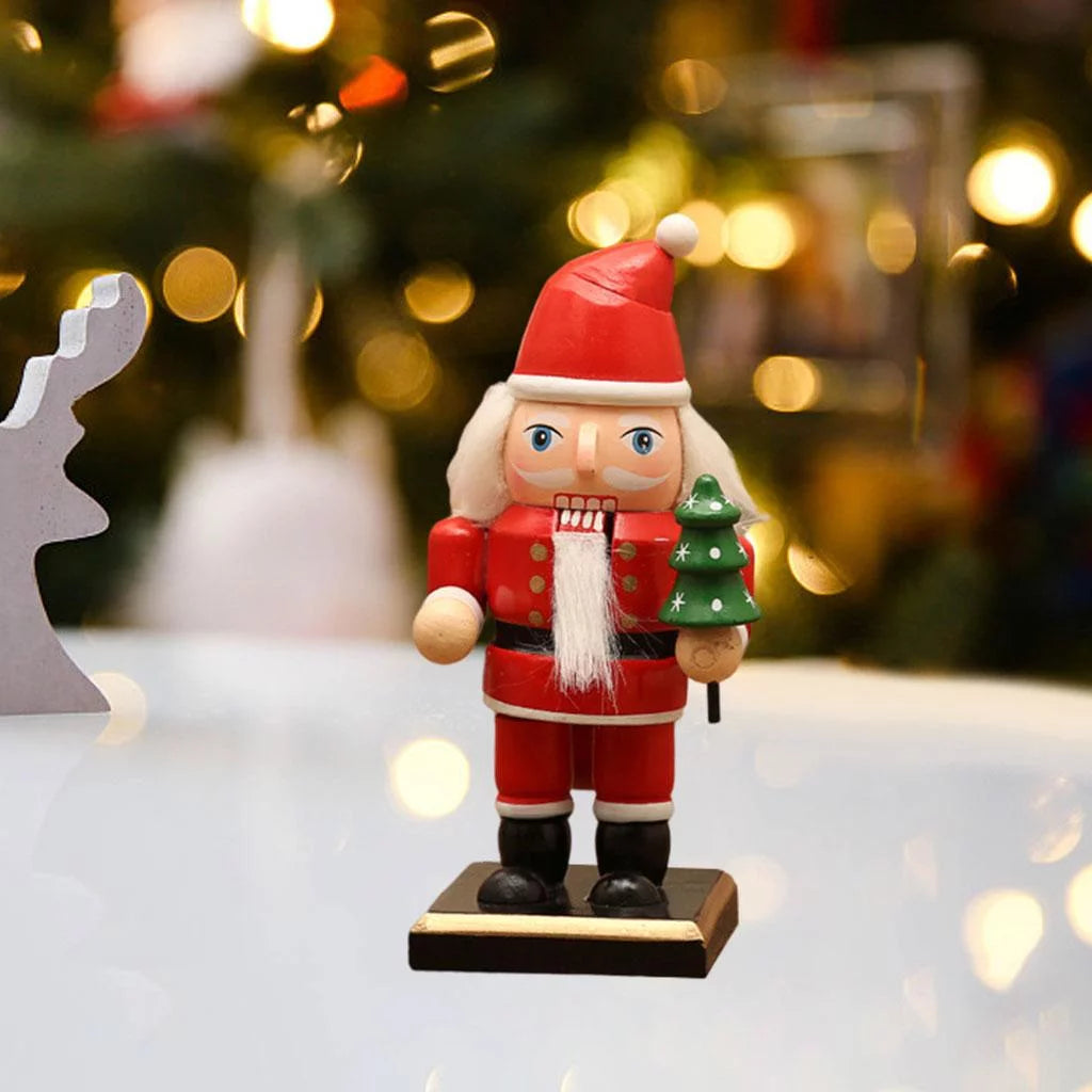 2-pack 16cm Wooden Nutcracker Christmas Décor A74759