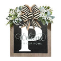 Farmhouse Welcome Sign with Wreaths Bow E413603