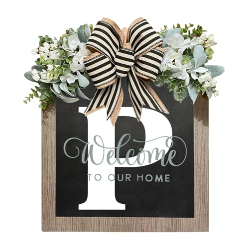 Farmhouse Welcome Sign with Wreaths Bow E413603