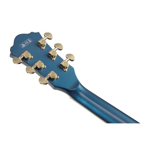 Prussian Blue Metallic Semi-hollow Electric Guitar Z78019