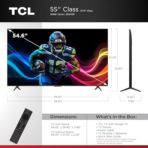 65-Inch QD-Mini LED 4K UHD Google Smart TV T99034