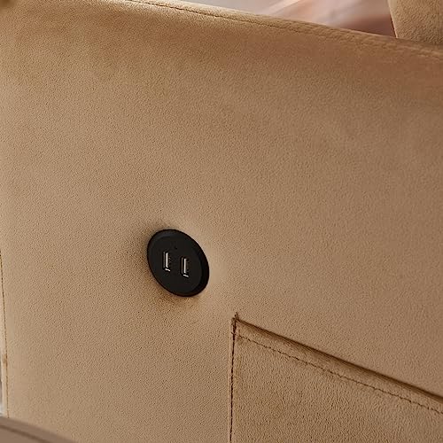 Velvet 3 in 1 Pull-Out Sleeper Sofa Chair E5253