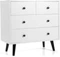 4 Drawer White Wooden Chest Dresser D6194