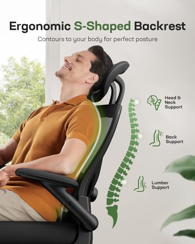 Ergonomic Mesh High Back Desk Chair with Headrest U648
