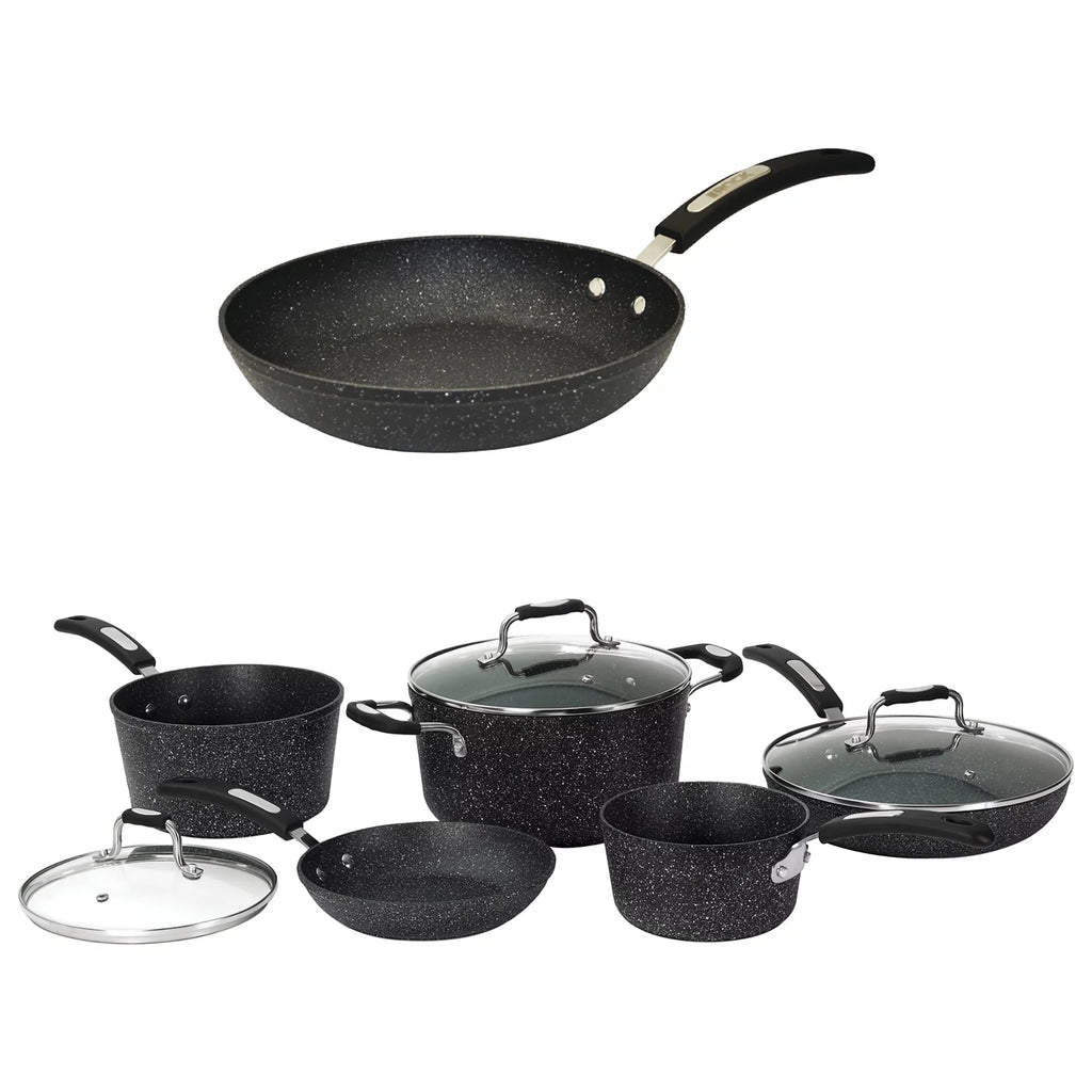 9-Piece Black Cookware Set with Bakelite Handles V795