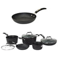 9-Piece Black Cookware Set with Bakelite Handles V795